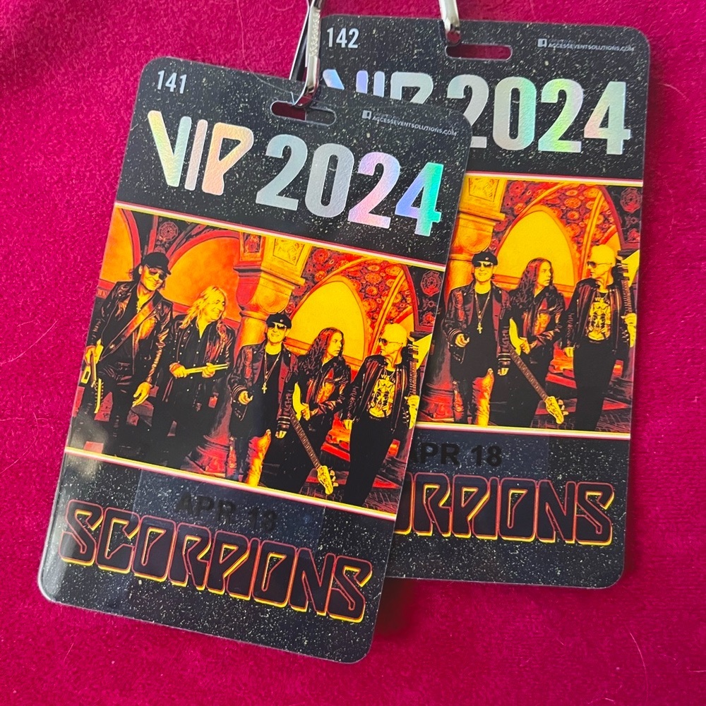 Authentic Scorpions VIP Laminates 2024